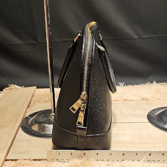 Coach Black Satchel with Gold Accents - Picture 4 of 9